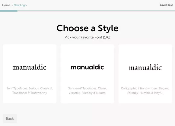 선호하는 글꼴 스타일 선택